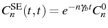 $ C_n^\mathrm{SE}(t,t)=e^{-n\gamma_b t}C_n^0$