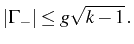 $\displaystyle \vert\Gamma_-\vert\le g\sqrt{k-1}\,.$
